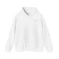 Lounge Sportswear Hoodie — White Pullover with Pink Logo